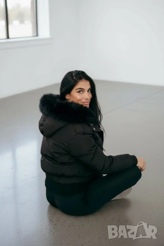 Уникално късо зимно яке с пух три цвята , снимка 8 - Якета - 47977264