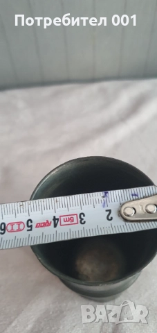 Стара калаена чаша, снимка 3 - Антикварни и старинни предмети - 52975075