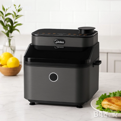 Midea DualTaste Air Fryer MF-CY75C2 – 7L капацитет, JuicyLock технология