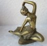 Балерина - пепелник, метал месинг бронз фигура статуетка, снимка 1 - Статуетки - 39489990