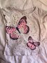 Тениска за момиче на пеперуди, снимка 1 - Детски тениски и потници - 32808839