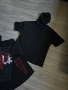 ЛОТ от две мъжки черни тениски с щампи OVERSIZED с качулки., снимка 5