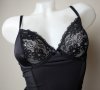Petite Fleur 75В/C луксозен черен корсет с пришити/вградени жартиери, снимка 7
