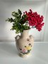 Порцеланова ваза от Виетнам с богата орнаментика и дръжки, лъвски глави ., снимка 3