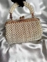 Дамска чанта и перли и метална рамка , снимка 4
