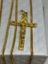 Употребяван 18К златен синджир и 18К златен кръст, снимка 10