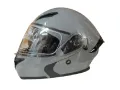 Каска за Мотор Сив лак Лукс Модуларна -979, снимка 1