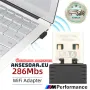 Мини USB Wi-Fi 6 адаптер AX286 WIRELESS Мрежова карта Mini USB Dongle 2.4GHz 802.11AX за интернет, снимка 4