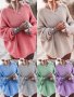 Дамски свободен пуловер с голям размер реглан ръкав, 6цвята - 024