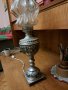 Сребърна , електрическа,  настолна лампа, снимка 1 - Антикварни и старинни предмети - 43564591