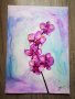 Цветна орхидея, снимка 1 - Картини - 40233900