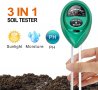 Устройство на контрол на почвата, осветеността и влагата в градината iPower 3-in-1 Soil Test, снимка 2