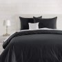 Спален комплект Amazon Basics от лек памук, 200 x 200 см / 50 x 80 см, черен, снимка 3