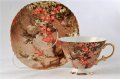 Красиви чаши за кафе с цветя от костен порцелан, снимка 10