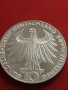 Сребърна монета 10 марки 1972г. Германия 0.625 Мюнхен XX Летни Олимпийски игри 41426