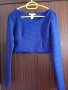 къса турско синя блуза Oneness размер М, снимка 1 - Тениски - 28614838