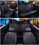 К-т Черна Кожена Тапицерия(Калъфи за Седалки) Подходящ за всички автомобили, снимка 2