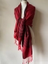 Червен шал от кашмир, коприна, пашмина/ различни видове, снимка 7