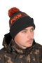Шапка Fox Collection Bobble - Black & Orange, снимка 1