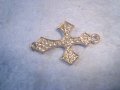 ПОСРЕБРЕНО КРАСИВО АРТ КРЪСТЧЕ ИНКРУСТИРАНО с ИСКРЯЩИ КРИСТАЛИ 20782, снимка 5