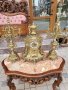 Комплект каминен часовник и два свещника 014, снимка 4