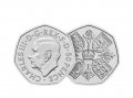 50 пенса 2022г. Първата монета с лика на Крал Чарлз III , снимка 3