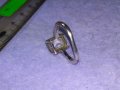 СТАР СРЕБЪРЕН РЕТРО СТИЛ ПРЪСТЕН СРЕБРО 925 с БЯЛА ПОЗЛАТА и ПЛАНИНСКИ КРИСТАЛ 40910, снимка 14