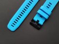 Силиконова каишка за GARMIN Fenix 5X – син цвят, снимка 1 - Смарт часовници - 32273194