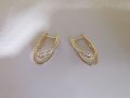 Златни обеци бяло и жълто злато , снимка 9