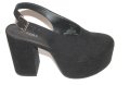 H&M Нови обувки на платформа с дебел ток, черни, размер 38, снимка 2