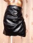 Nouvelle Vie  XL Черна къса,кожена пола , снимка 1