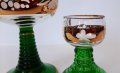 Немски златни чаши за вино и ракия сервиз , снимка 5