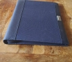 папка за документи класьор с 4 ринга син с цип кожа с полиестер Марксман Marksman А4 , снимка 7