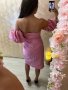 Дамска  елегантна рокля в нежно розово , снимка 4