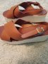 Дамски кожени сандали на платформа , снимка 1 - Сандали - 43337467