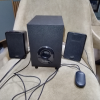 Буфер с колони Speaker Modecom MC-S1 2.1-10W RMS, снимка 5 - Аудиосистеми - 44899600