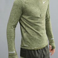 Nike Running Dri-FIT Element Sphere Half-Zip Sweat In Green - страхотна мъжка блуза КАТО НОВА, снимка 2 - Спортни дрехи, екипи - 28147209