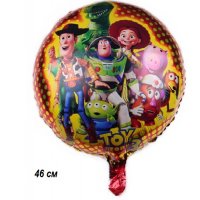 Toy Story Играта на играчките всички герои кръгъл фолио фолиев балон хелий или въздух рожден ден , снимка 1 - Други - 26595428