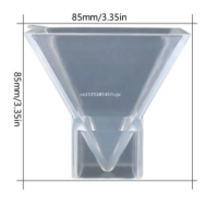 3D пирамида 8,5 см обърната на основа силиконов молд форма фондан смола гипс шоколад , снимка 2 - Форми - 44901120