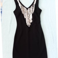 Черна официална скъпа рокля със сегмент-изкуство. Къса и сексапилна , елегантна, с цип на гърба,нова, снимка 14 - Рокли - 37264710