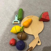 Нов Le Toy Van  Дървен Сет за Игра Деца Плодове и Зеленчуци, 18 Части, снимка 8 - Образователни игри - 43556862
