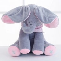 Плюшено слонче/слонче/Слонче с уши/Музикално слонче/Baby Elephant, снимка 4 - Плюшени играчки - 36754910