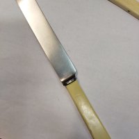 Стар Нож от прибори за хранене с дръжка от Слонова Кост , снимка 4 - Антикварни и старинни предмети - 44118107