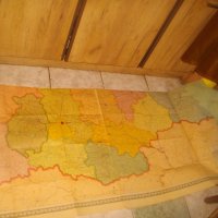 1960г-196х69см-"Административна Карта на България"-Географска-Книжна-Голяма-, снимка 9 - Ученически пособия, канцеларски материали - 39561929