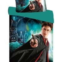 Детски спален комплект Harry Potter, 2 части, 140х200 см, 70x90 см, 100% памук, Многоцветен, снимка 1 - Спално бельо - 43596521