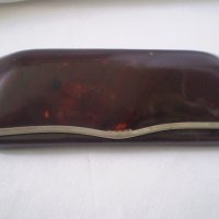 Стара калъфка за очила целулит цвят бордо, снимка 7 - Антикварни и старинни предмети - 37331998