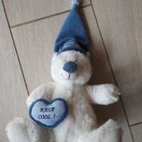плюшен бял мечок с шапка и сърце , снимка 9 - Плюшени играчки - 27063499