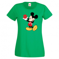 Дамска тениска Mickey Mouse Suzuki .Подарък,Изненада,, снимка 2 - Тениски - 36529393