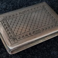 Сребърна сребро табакера кутиика за енфие Сецесион, снимка 7 - Антикварни и старинни предмети - 33655596
