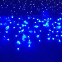 BLUE LED Сини ЛЕД Висящи Лампи 3х60 с опция снаждане Коледна украса, снимка 1 - Лед осветление - 38504967